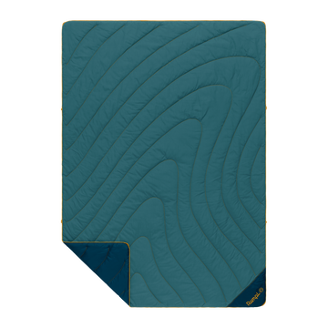 Campfire Puffy Blanket - Sage Navy
