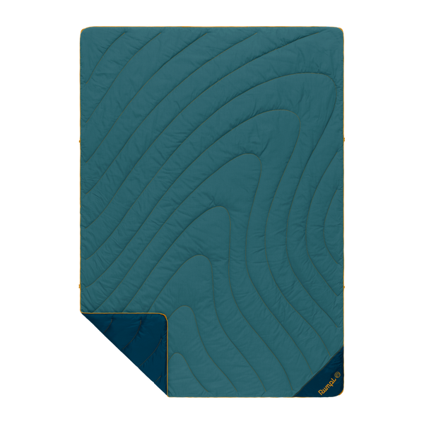 Campfire Puffy Blanket - Sage Navy
