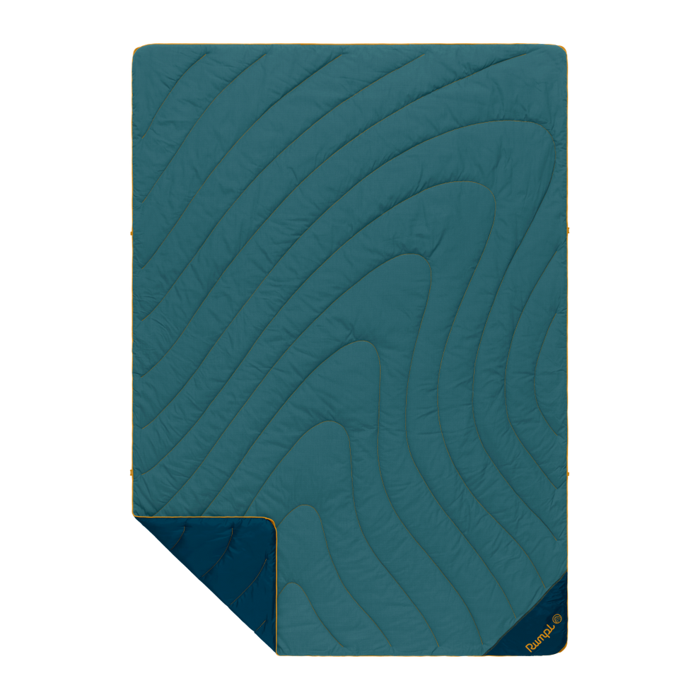 Campfire Puffy Blanket - Sage Navy