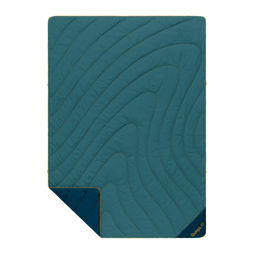 Campfire Puffy Blanket - Sage Navy