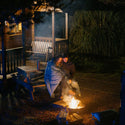 Campfire Puffy Blanket - Sage Navy