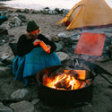 Campfire Puffy Blanket - Sage Navy