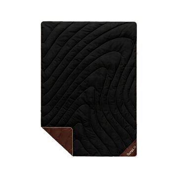Campfire Puffy Throw Blanket - Black Mocha