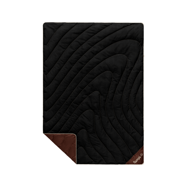 Campfire Puffy Throw Blanket - Black Mocha