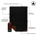 Campfire Puffy Throw Blanket - Black Mocha