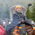 Campfire Puffy Throw Blanket - Black Mocha