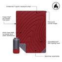 Campfire Puffy Throw Blanket - Cherry Charcoal