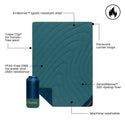 Campfire Puffy Throw Blanket - Sage Navy