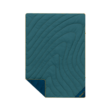 Campfire Puffy Throw Blanket - Sage Navy