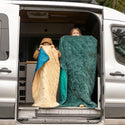 Fleece Puffy Mini Blanket - Seascape Cream