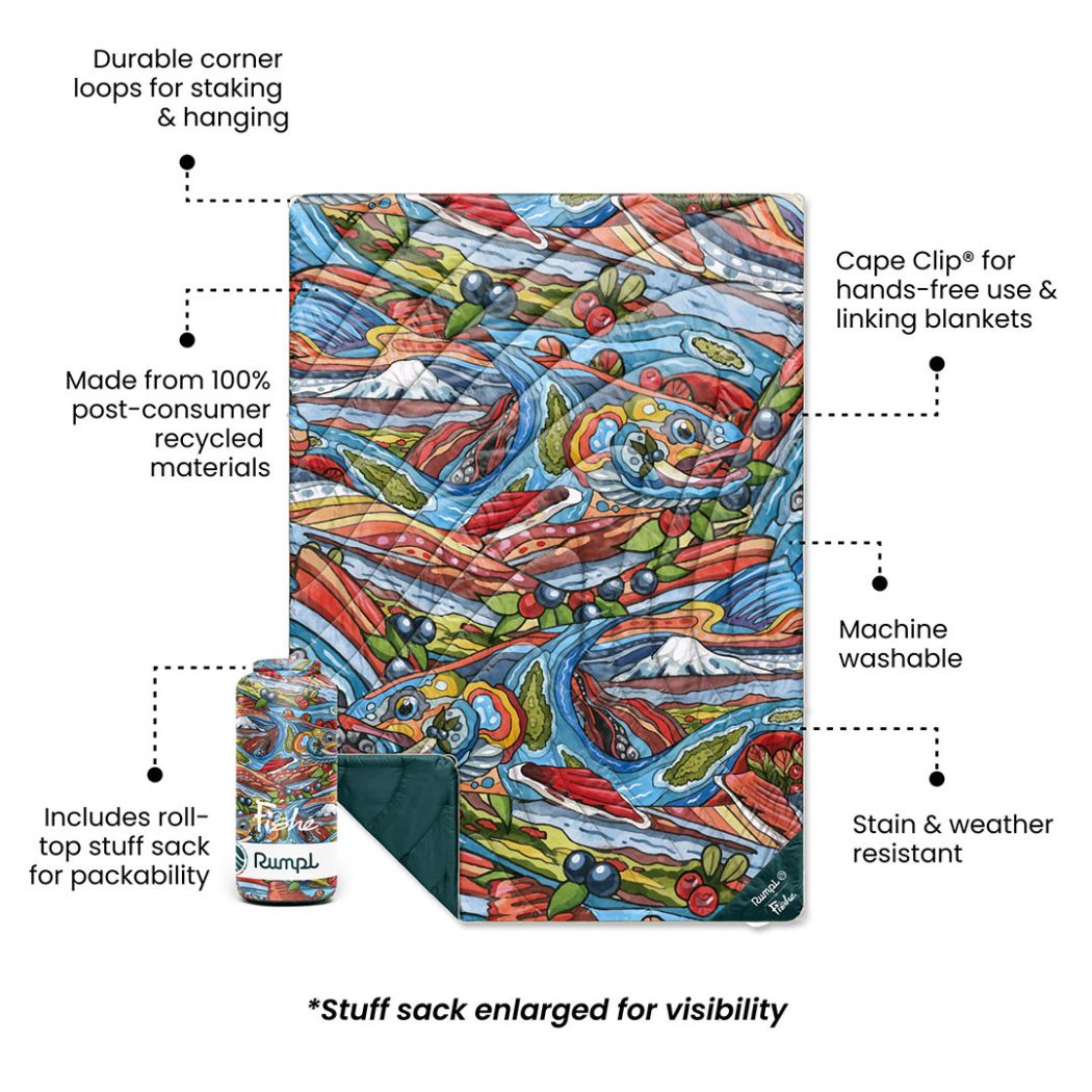 Original Puffy Blanket - Fishe - Arctic Char
