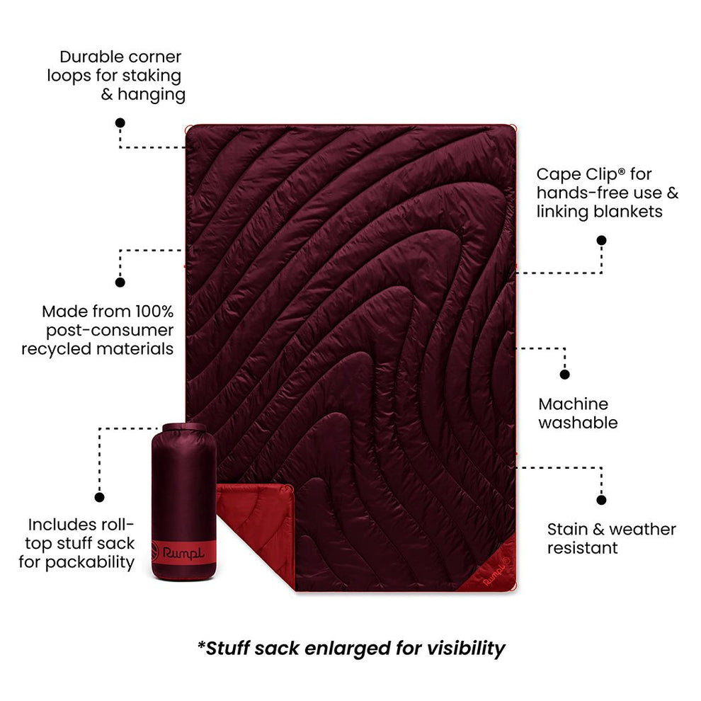 Original Puffy 2 Person Blanket - Fig Cherry