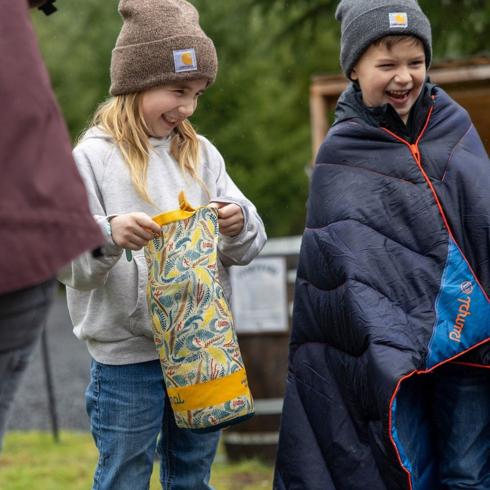 Original Puffy Throw Blanket - Bedtime Space Doodles