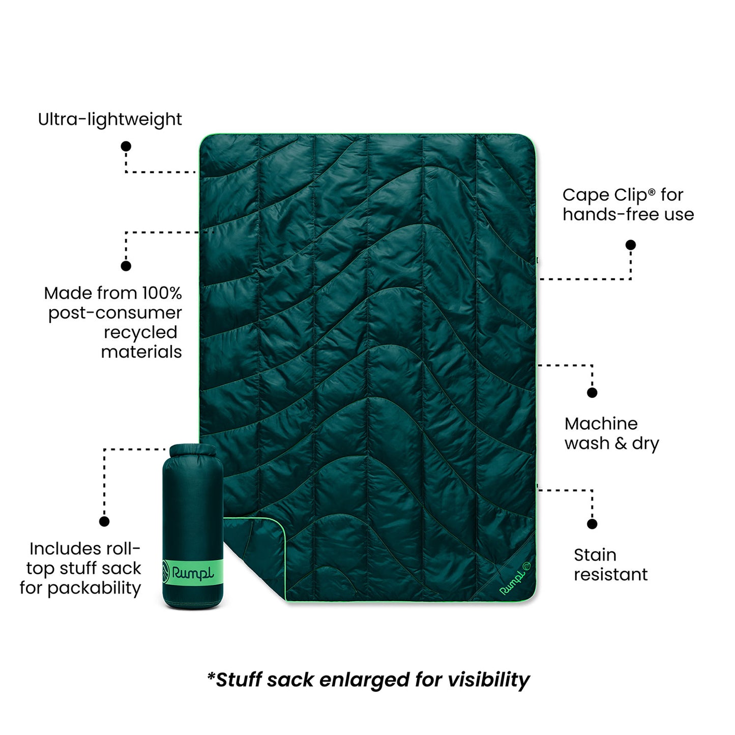 Travel Puffy Blanket - Sea Moss
