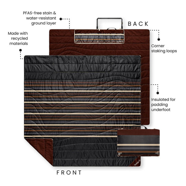 Stash Mat XL - Mocha Mini Stripes