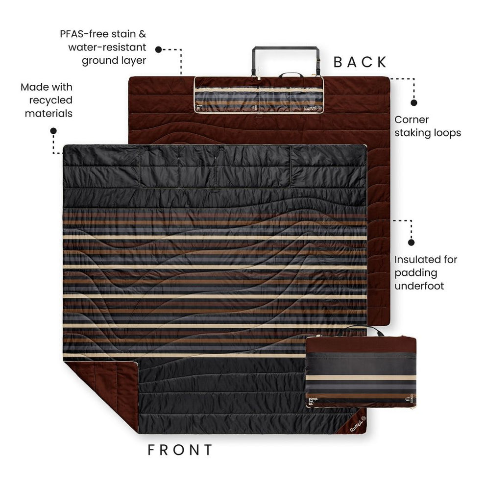 Stash Mat XL - Mocha Mini Stripes