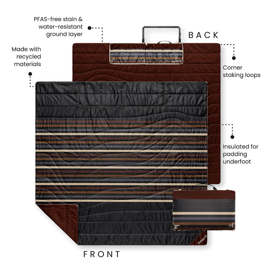 Stash Mat XL - Mocha Mini Stripes