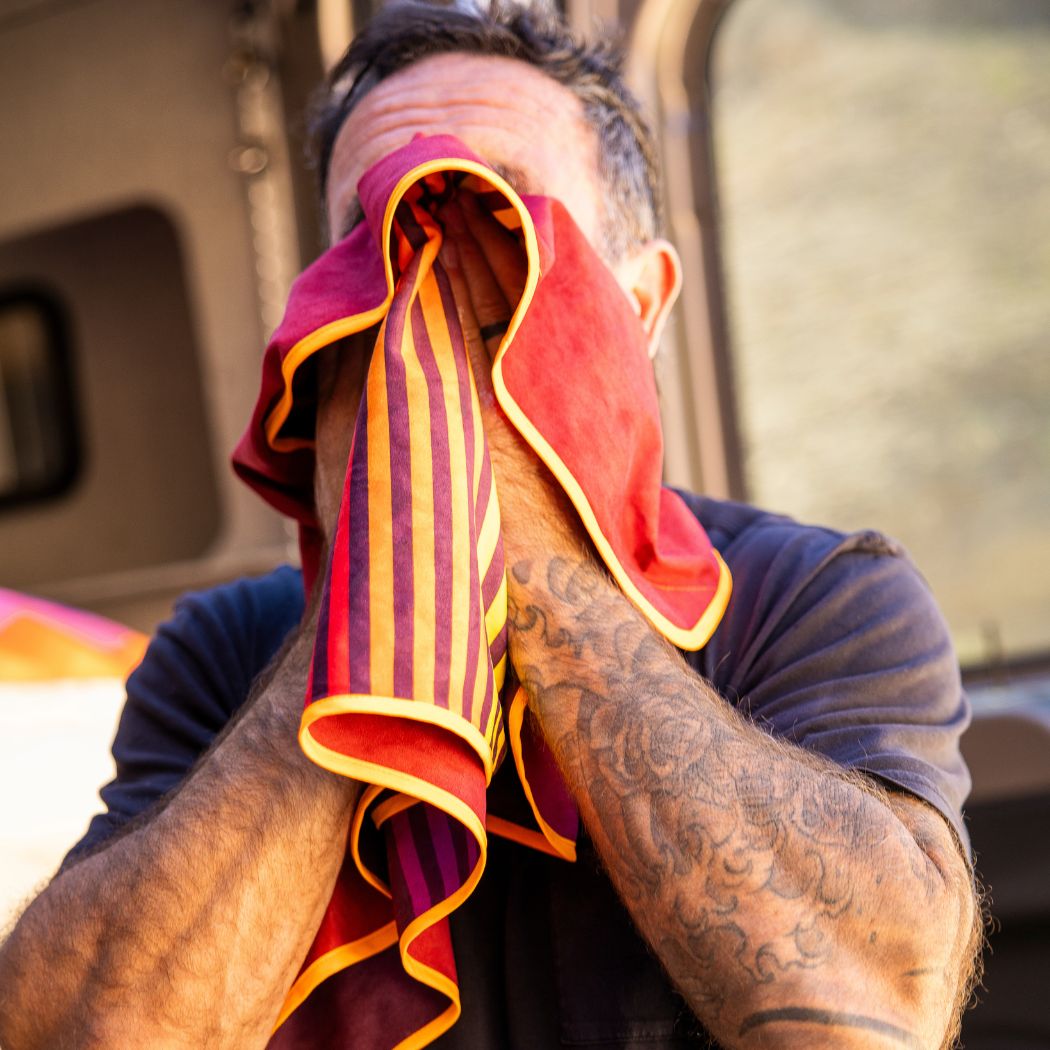 Tech Towel - Sunset Mini Stripes
