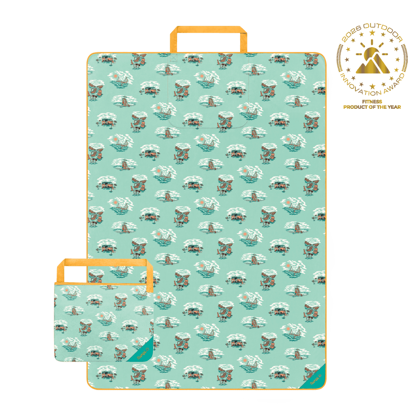Tech Towel Tote Double - Aqua Outer Banks