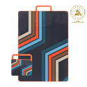 Tech Towel Tote Double - Midnight Retro Stripes