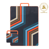 Tech Towel Tote Double - Midnight Retro Stripes