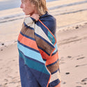Tech Towel Tote - Midnight Retro Stripes