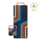 Tech Towel Tote - Midnight Retro Stripes